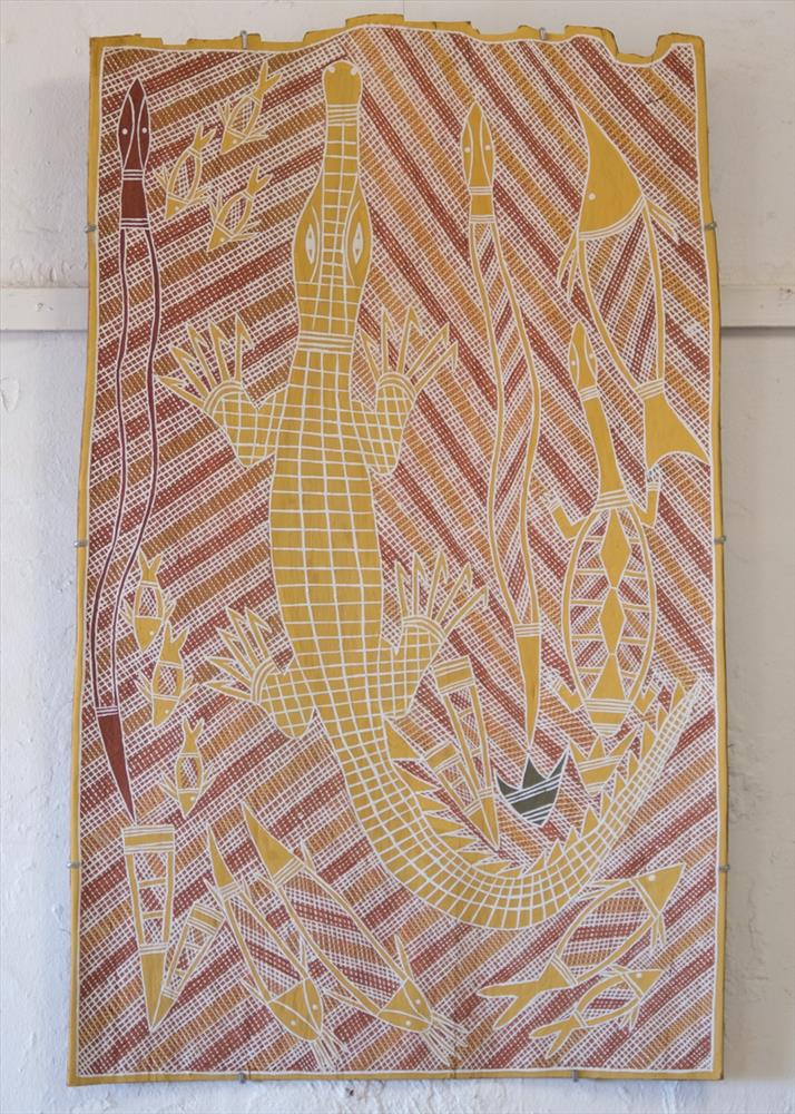 Baṯtjurrun ga Ŋaw'ŋaw (Freshwater Crocodile and Water Lily);- Matthew 'Teapot' Djipurrtjun Ganalbiŋu;-