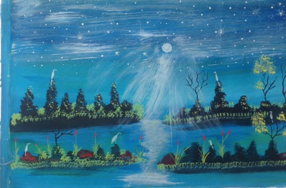 Full Moon Over The Wetlands