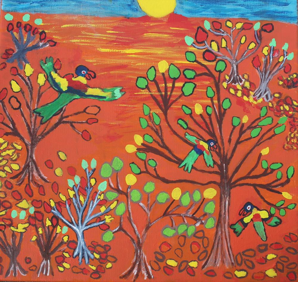 Rainbow Lorikeet Totem