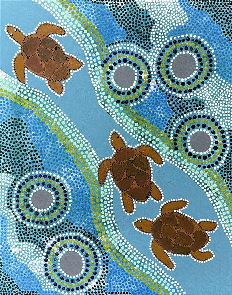 Turtles Swimming